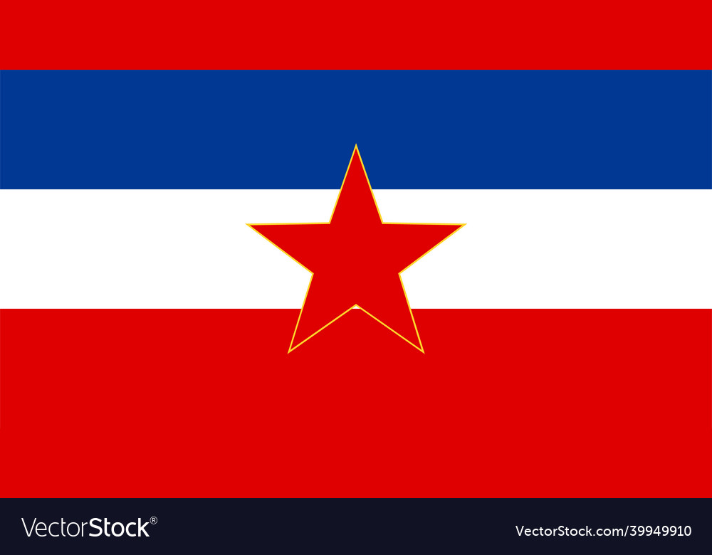 Yugoslavia Flag Royalty Free Vector Image Vectorstock 2586