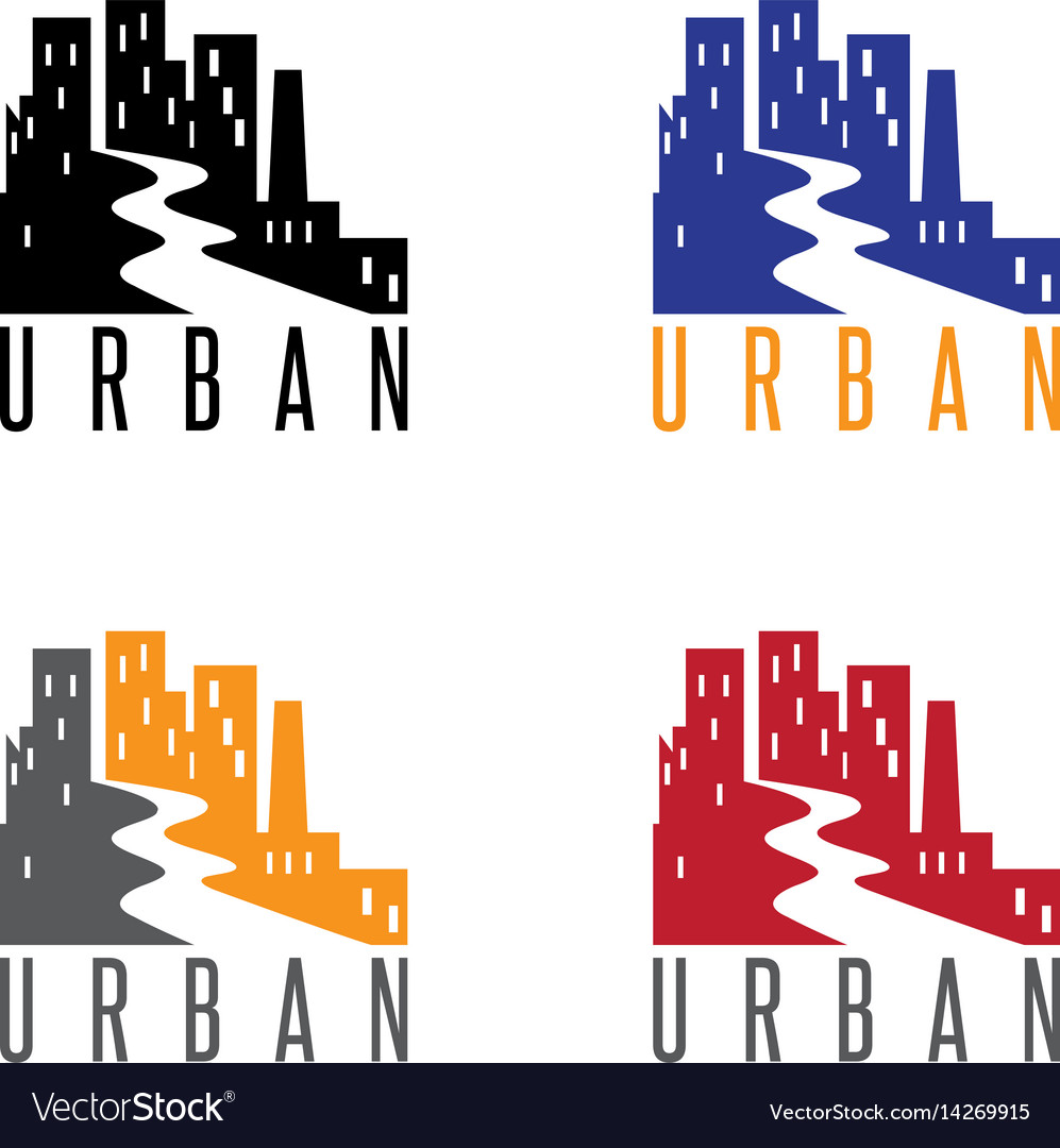 Abstract icon design template of urban landscape