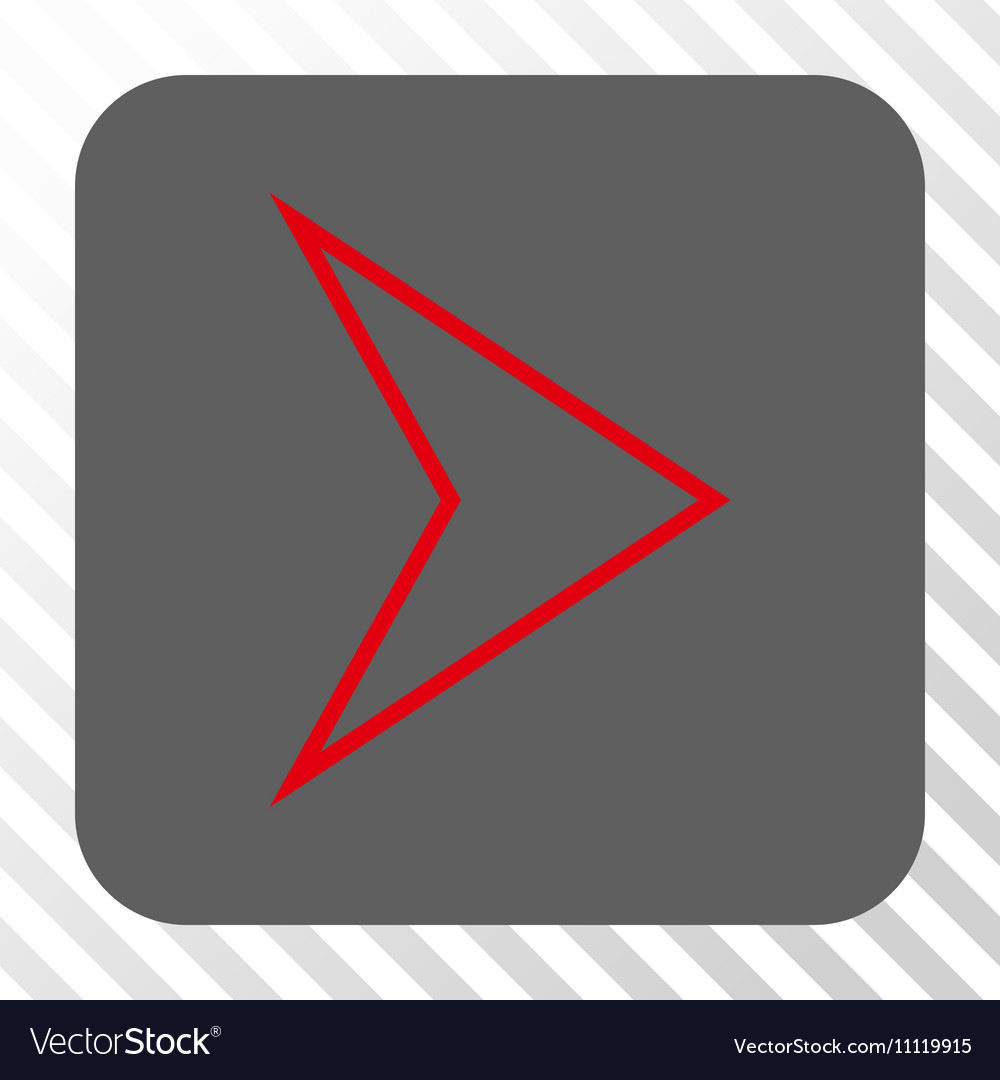 Arrowhead right rounded square button