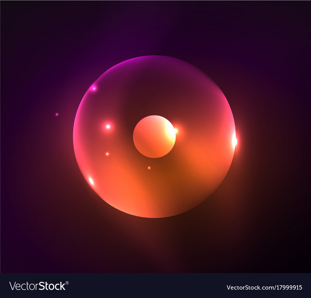 Blurred glowing circles digital abstract Vector Image