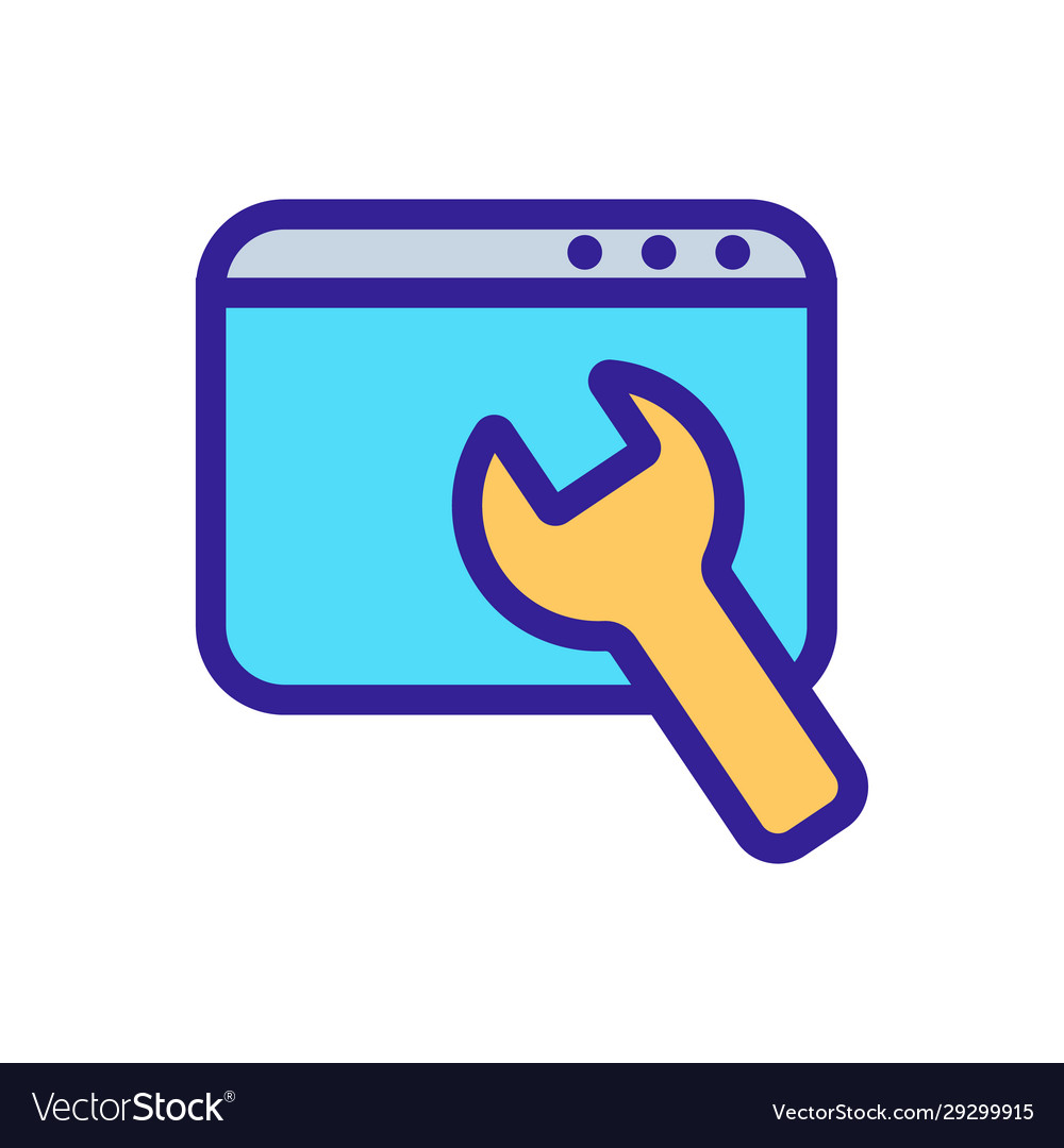 Browser tuning icon isolated contour