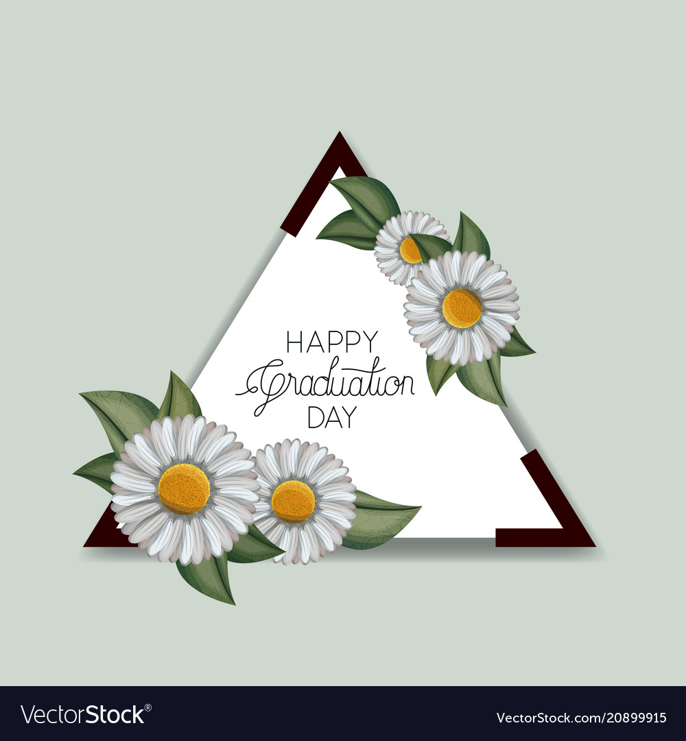 Class of the year triangular and floral frame