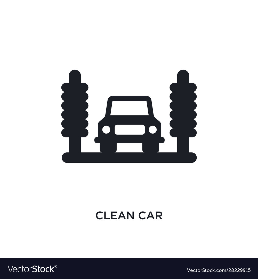 Clean car isolated icon simple element from