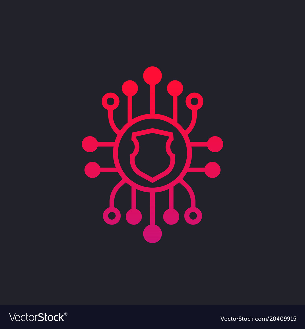 Cyber security icon protection privacy concept