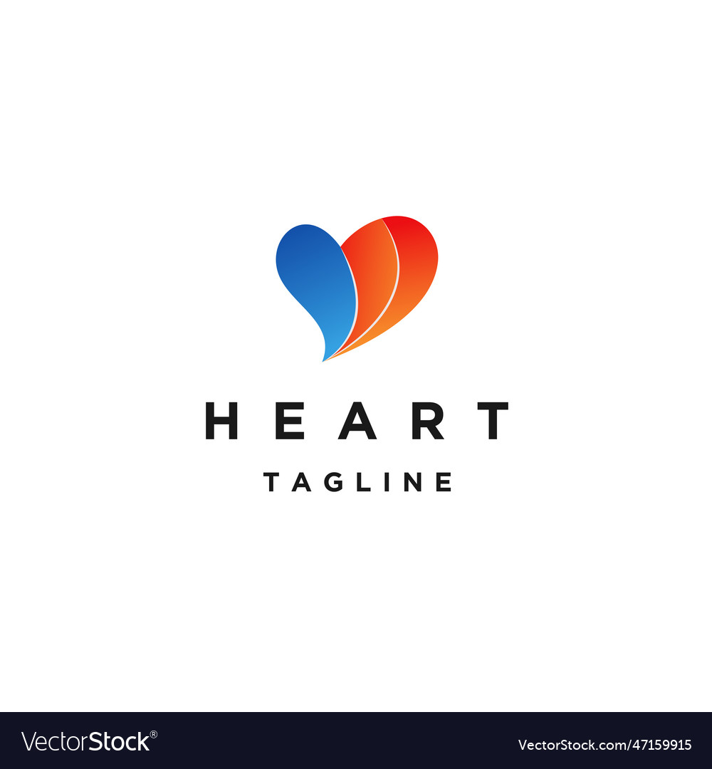 Heart logo Royalty Free Vector Image - VectorStock