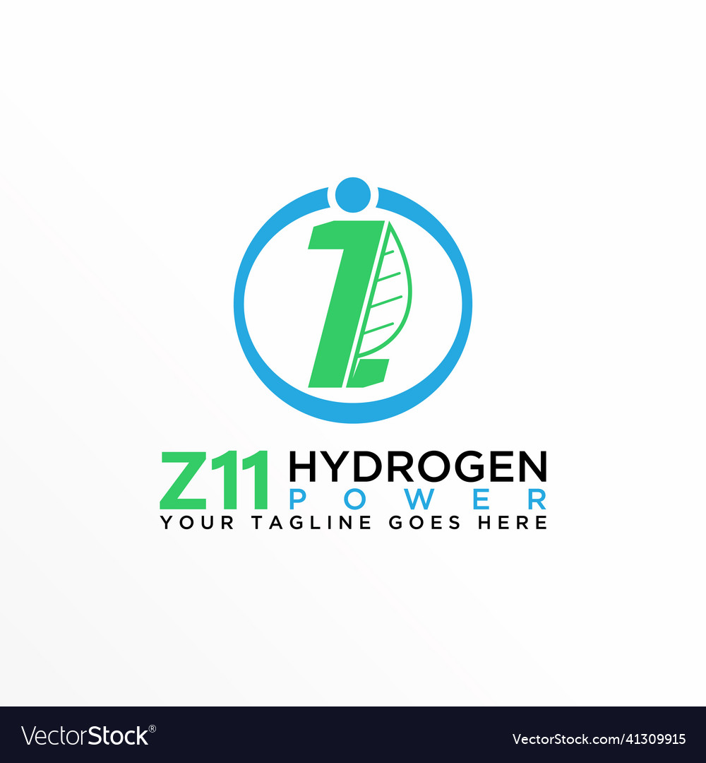 Letter z or number 1 logo leaf stock Vector Image Letter z or number 1 logo leaf stock