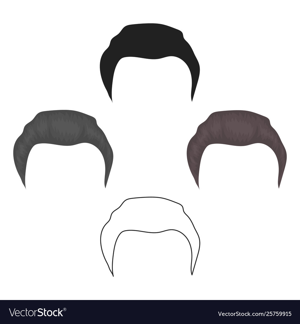 Man s hairstyle icon in cartoonblack style Vector Image Man s hairstyle icon in cartoonblack style Vector Image