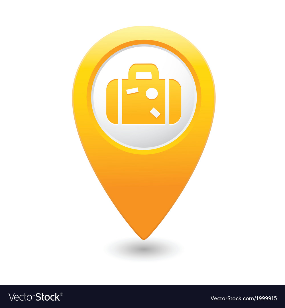 Map Pointer with Suitcase Icon