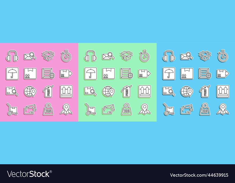 Set line placeholder on map paper this side up Vector Image Set line placeholder on map paper this side up