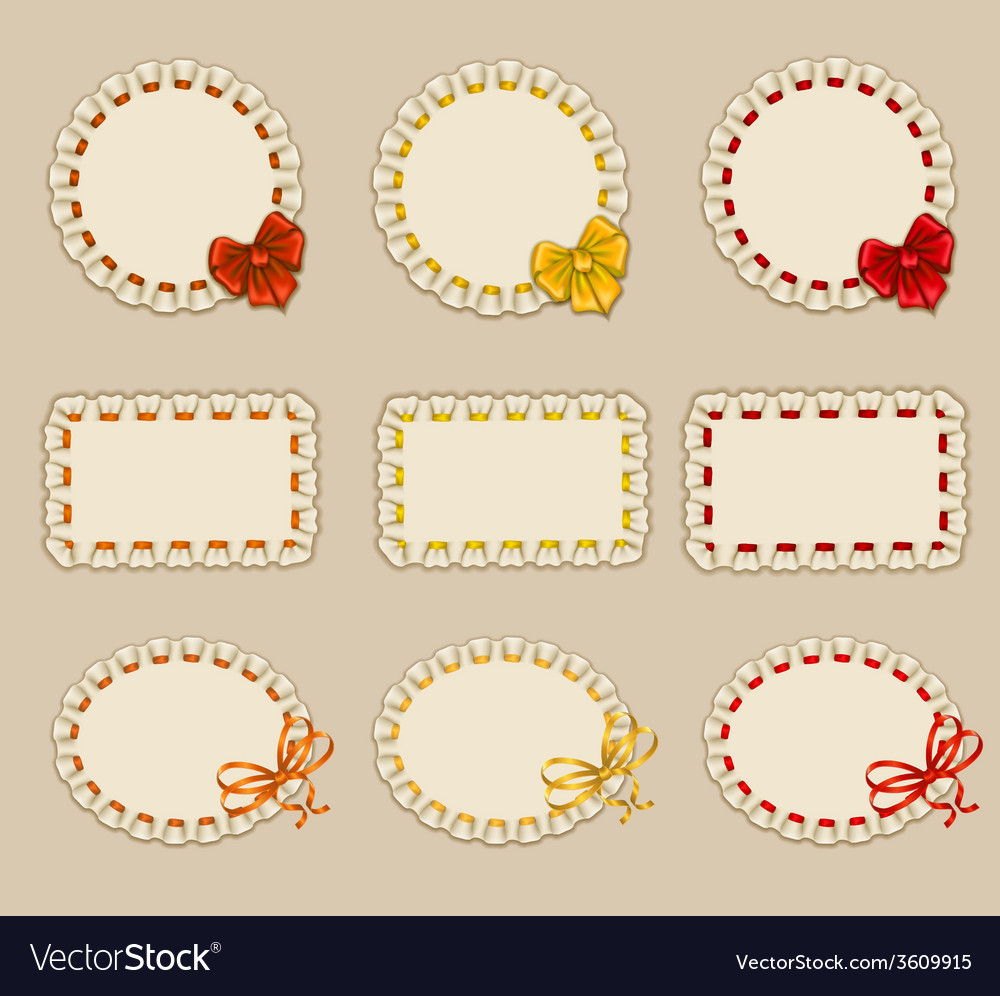 Set of elegant templates frame design