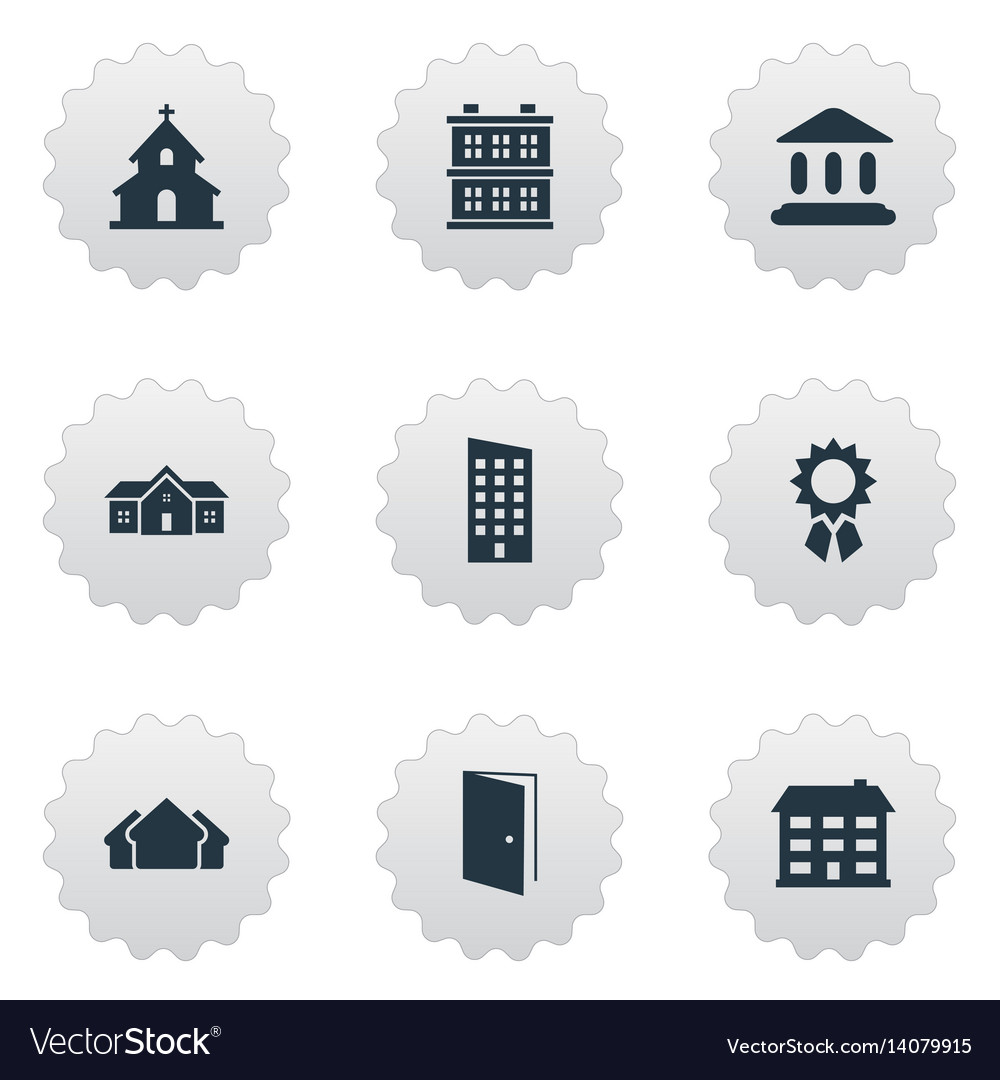 Set of simple structure icons