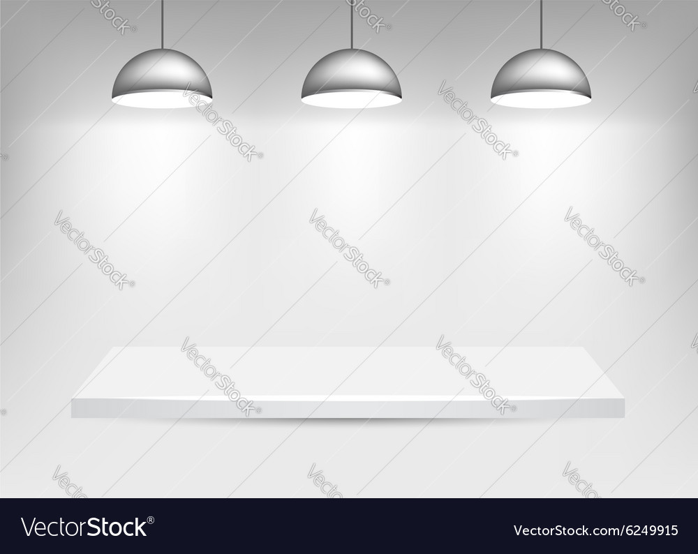 Shelf with lights