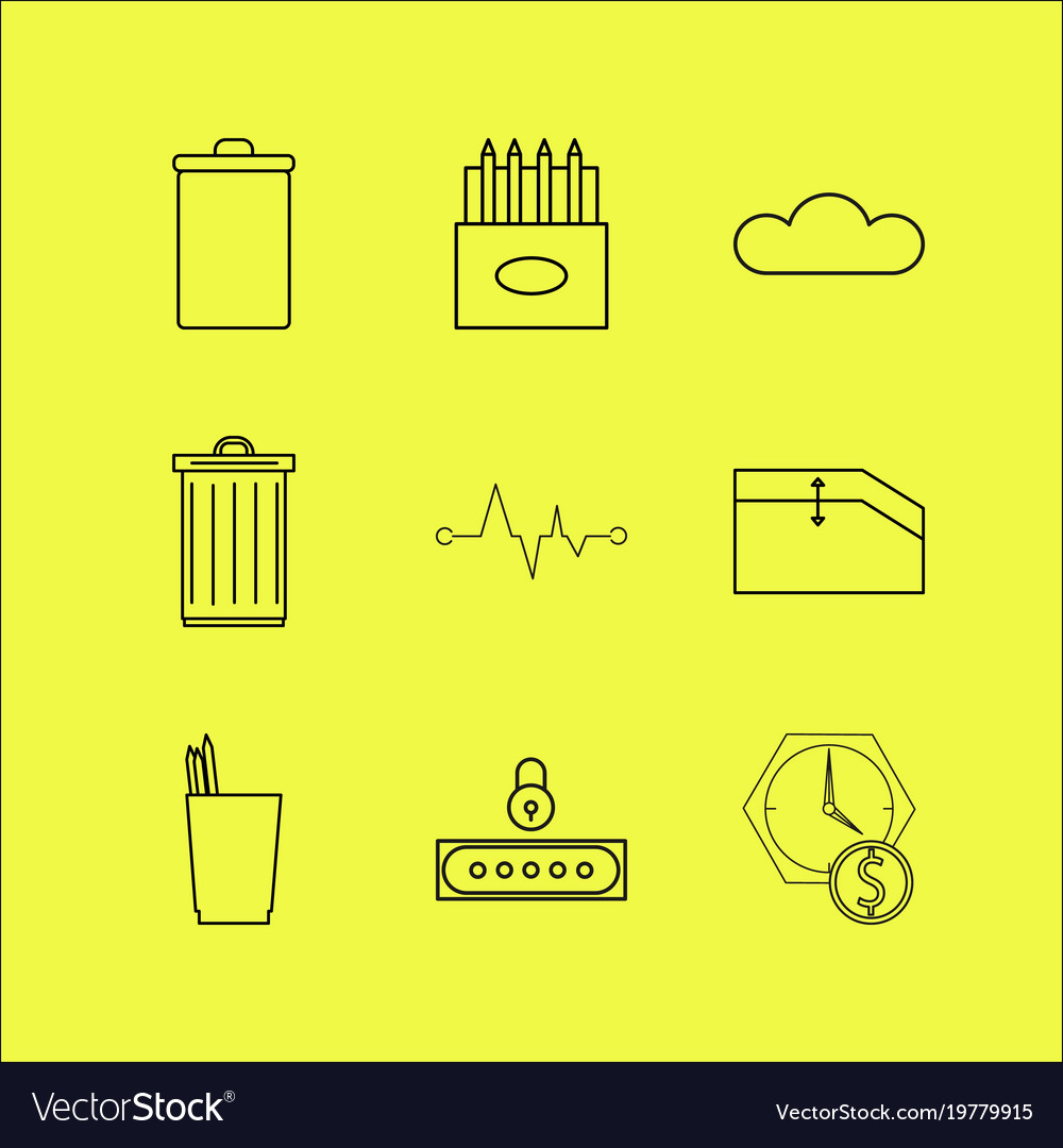 Web linear icon set simple outline icons