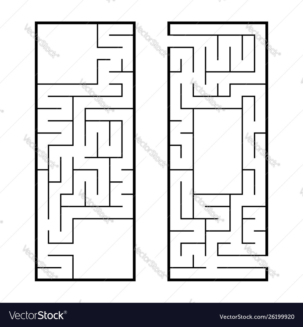 A set two rectangular labyrinths vector image A set two rectangular labyrinths