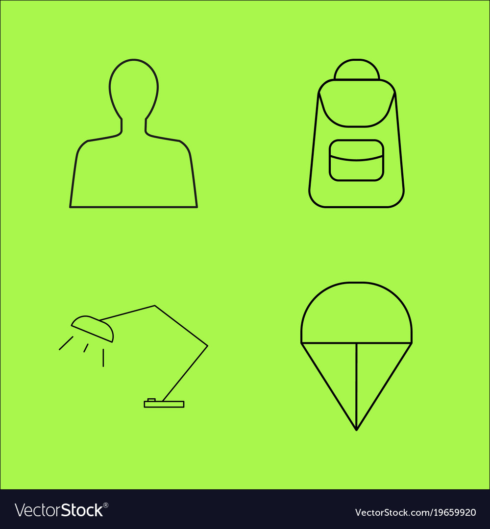 Basic content simple linear outline icon set