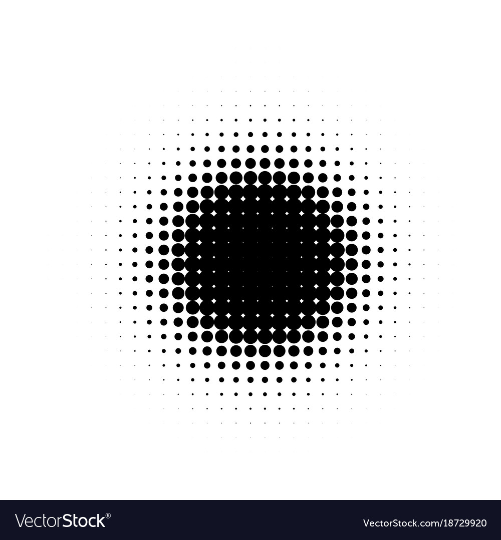 Black Dotted Round Shape