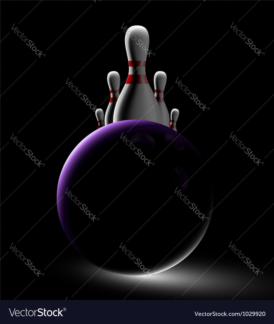 Bowling background Royalty Free Vector Image - VectorStock