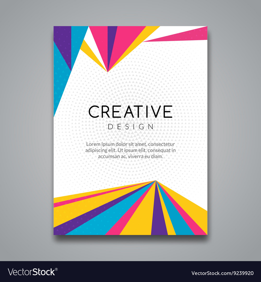 Business Report Design Flyer Template Background Vector Image