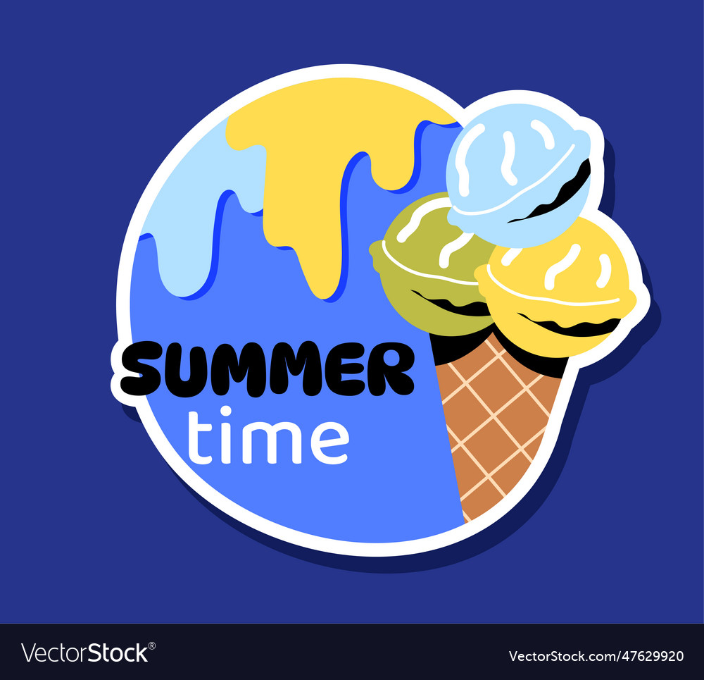 Cute summer label concept