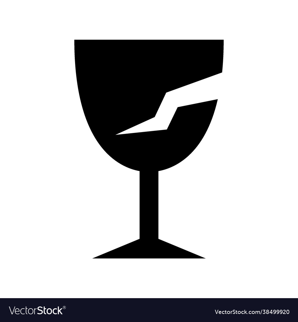 Fragile icon vector image Fragile icon