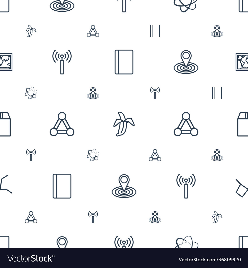 Global icons pattern seamless white background