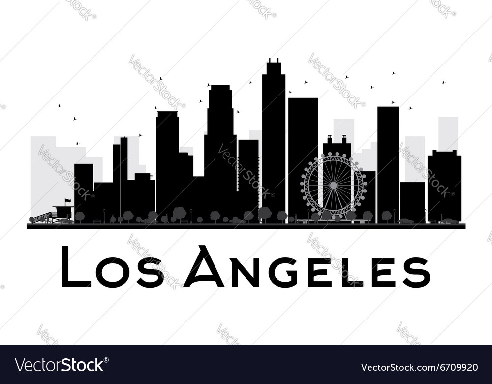 Los Angeles silhouette Royalty Free Vector Image