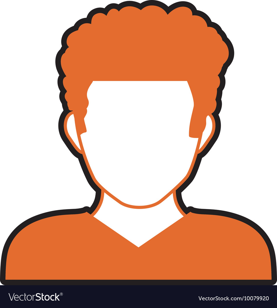 Man head and torso silhouette icon avatar male