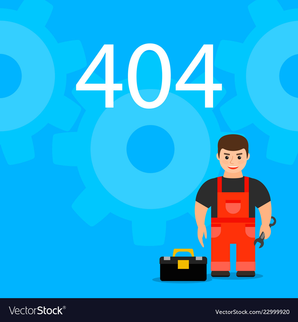 Seite 404 mit dem Meistermechaniker oder Reparaturmann