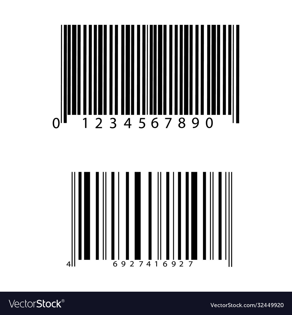 Realistic bar code icon a modern simple flat