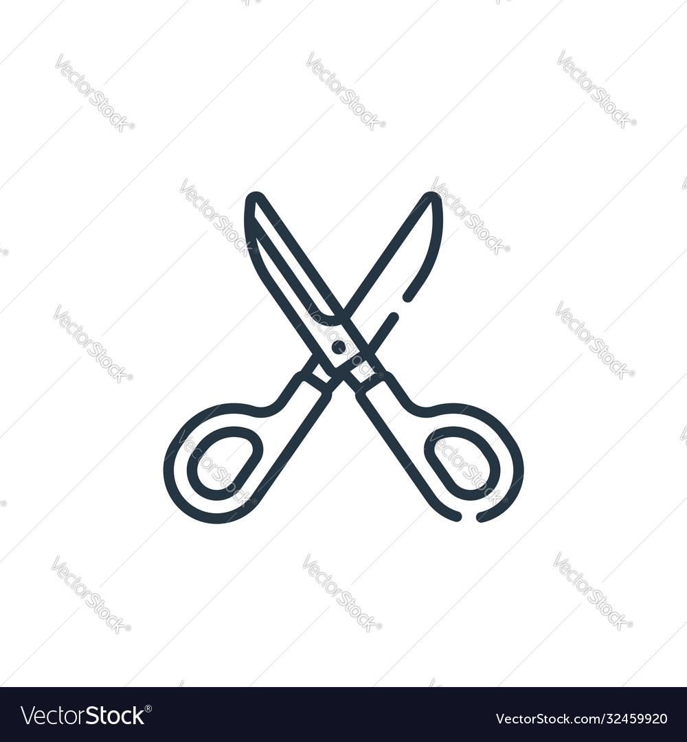 Scissors icon isolated on white background vector image Scissors icon isolated on white background