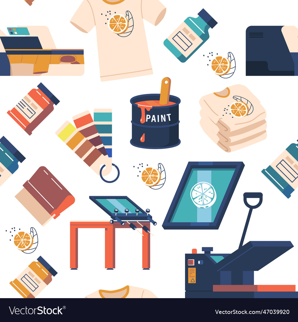 Seamless pattern showcasing various items for t vector image Seamless pattern showcasing various items for t