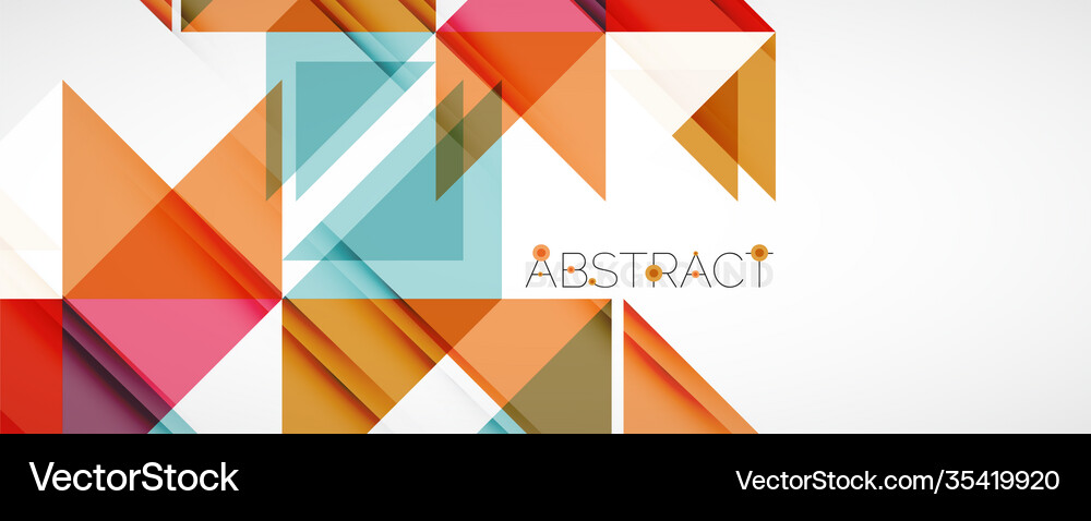 Set triangle geometric backgrounds Royalty Free Vector Image