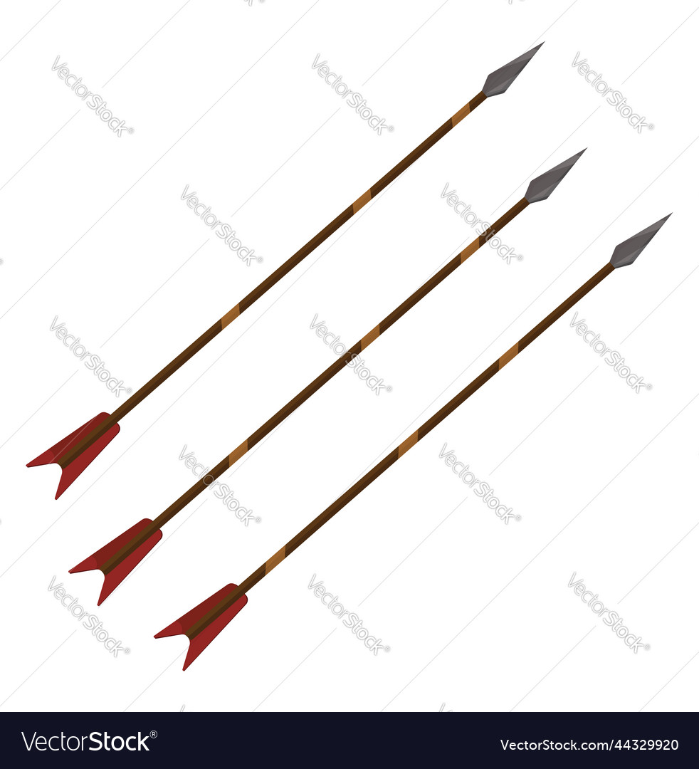 Sharp arrows on a white background