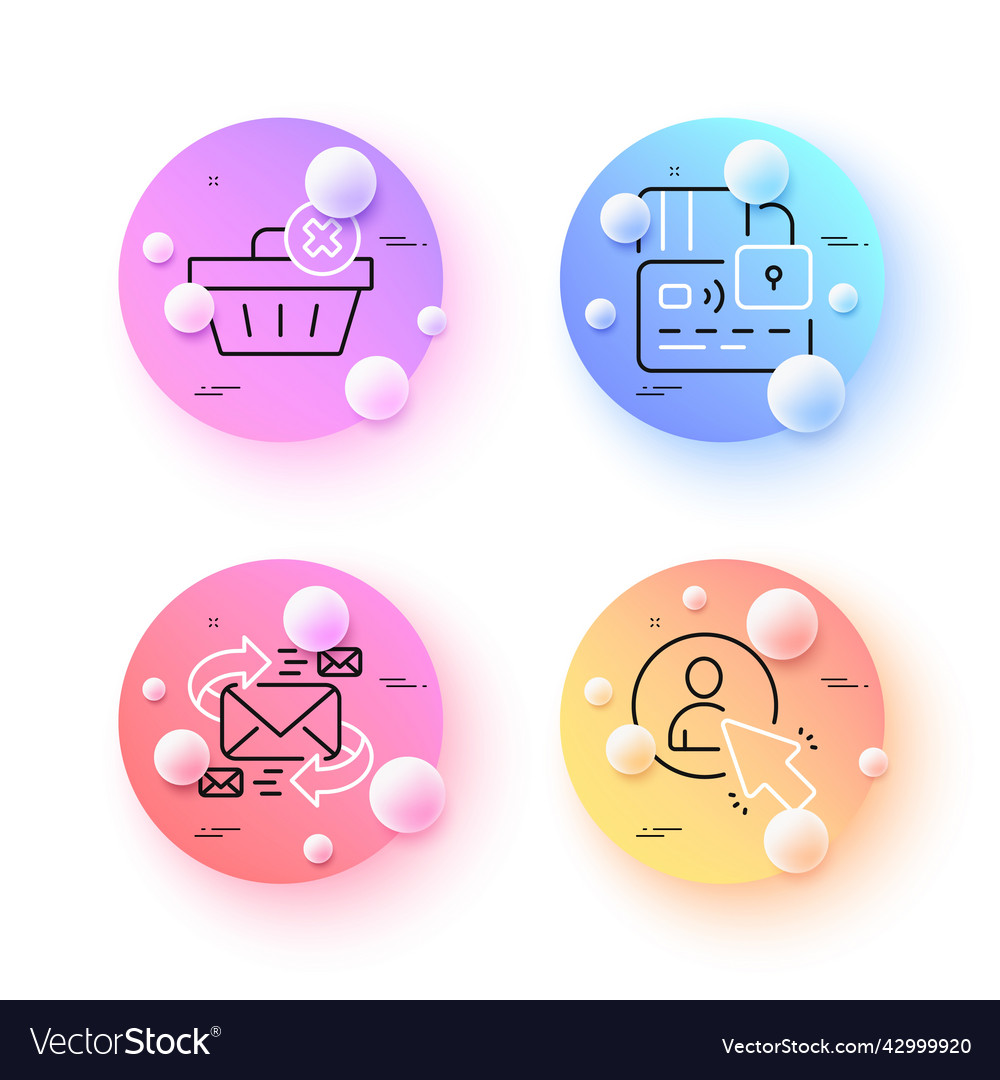 User e-mail and delete order minimal line icons
