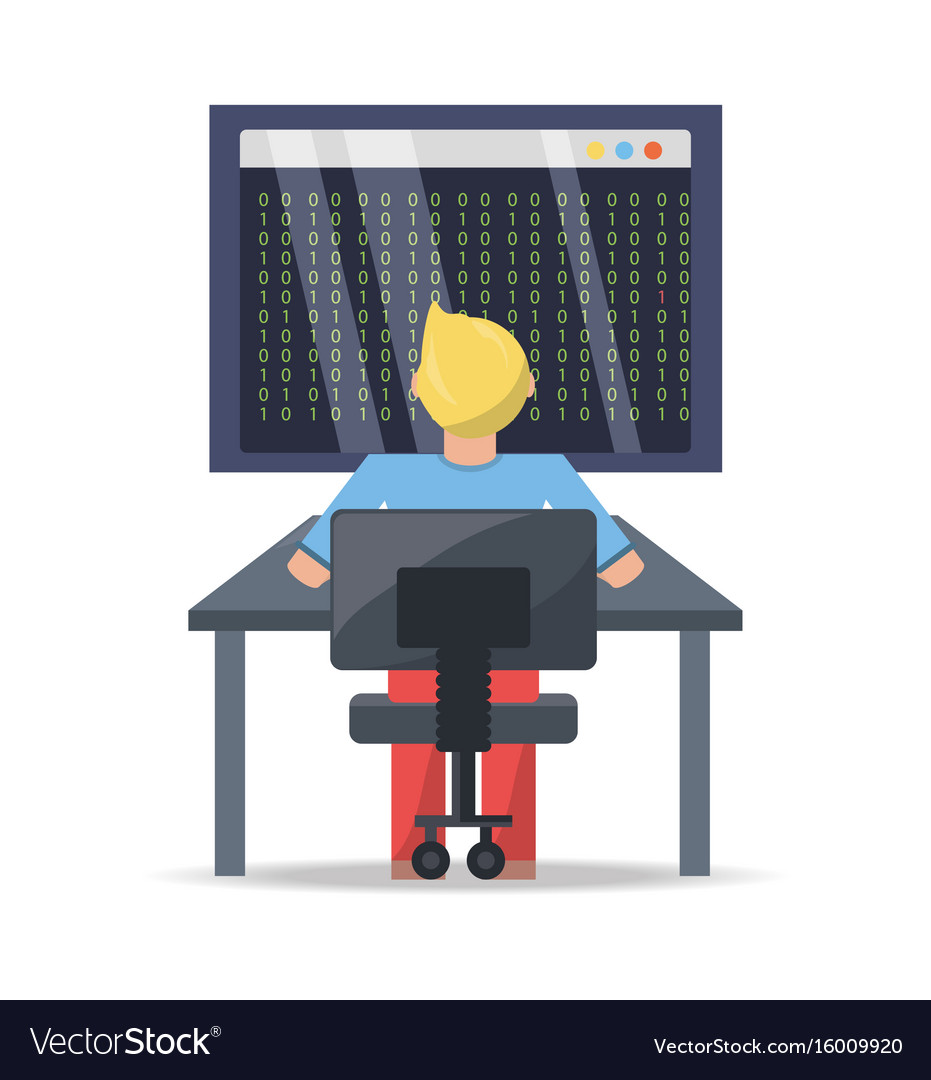 Web-Entwickler arbeitet an der Computerprogrammierung