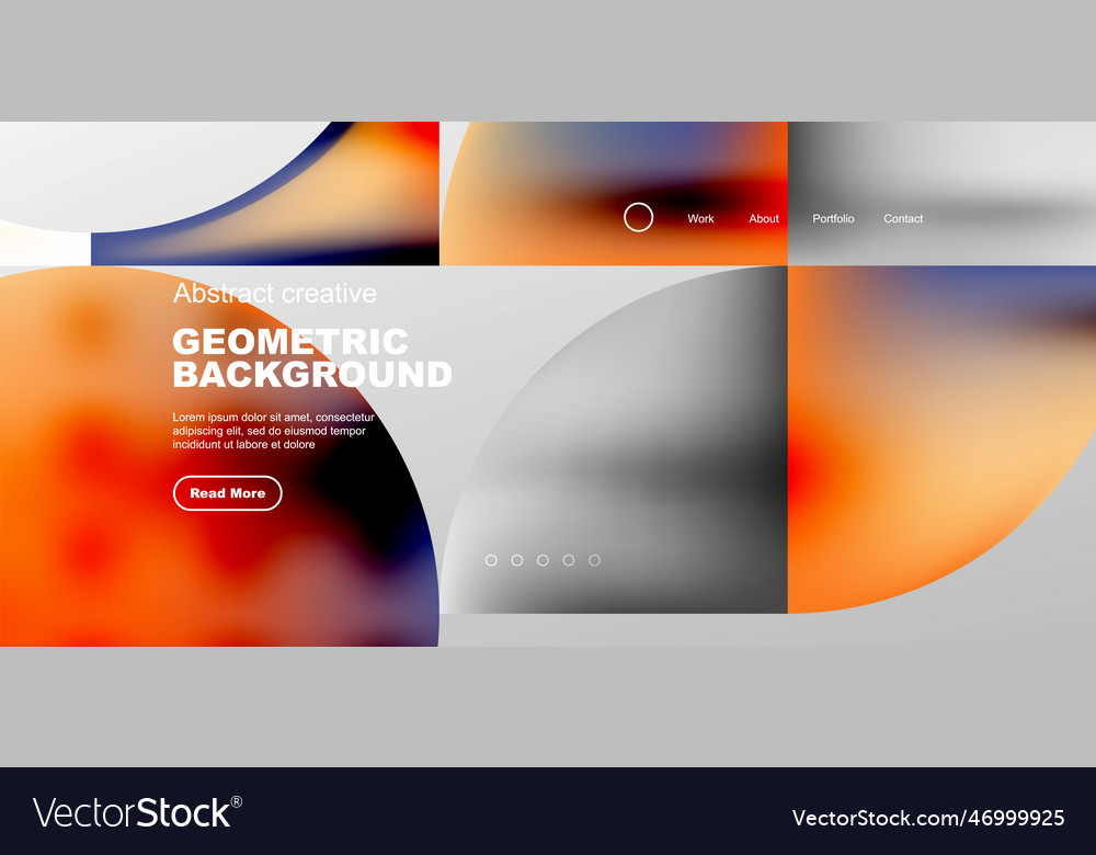 Bright fluid gradient circles abstract background vector image Bright fluid gradient circles abstract background