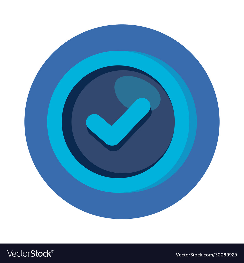Check symbol in frame circular