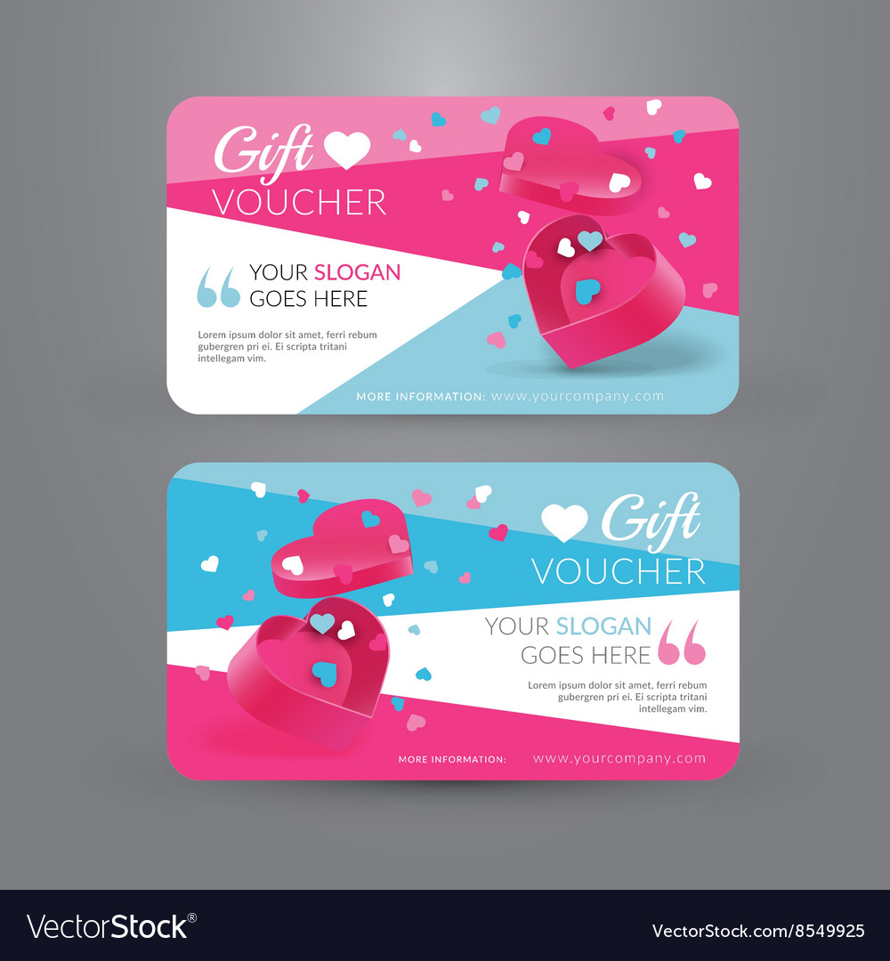 Gift voucher template with box