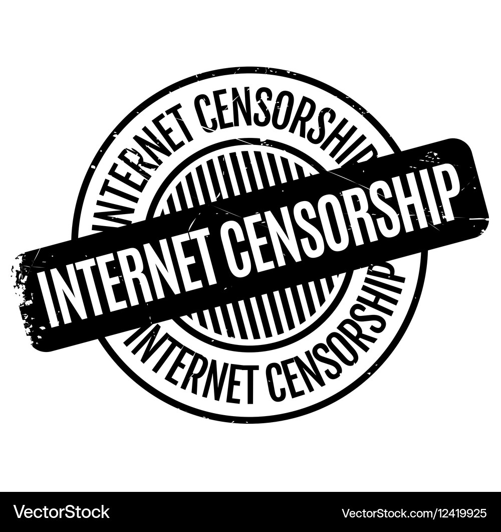Internet censorship rubber stamp Royalty Free Vector Image