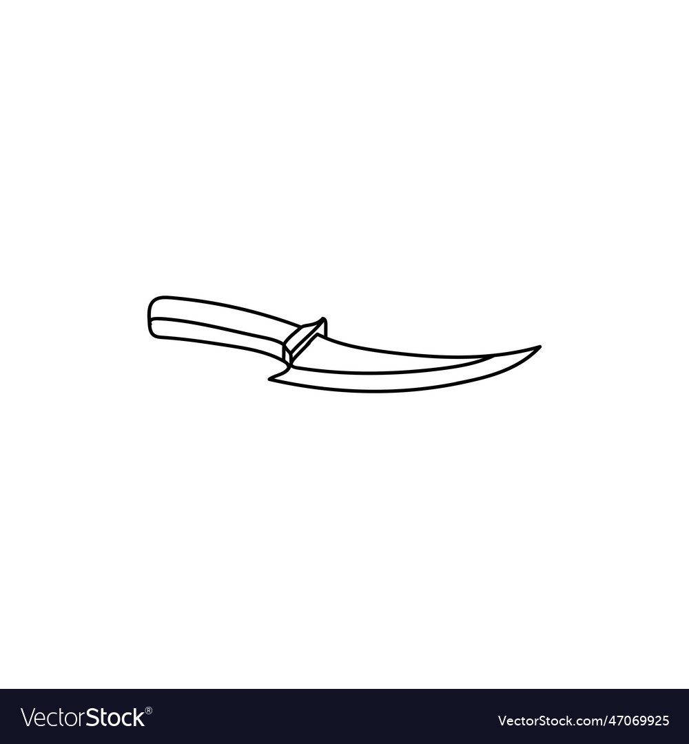 Knife weapon modern line simple logo