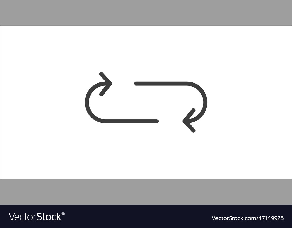Loop arrow icon filled from user vector image Loop arrow icon filled from user