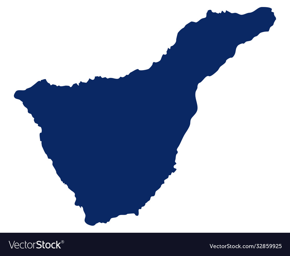 Map teneriffa in blue colour