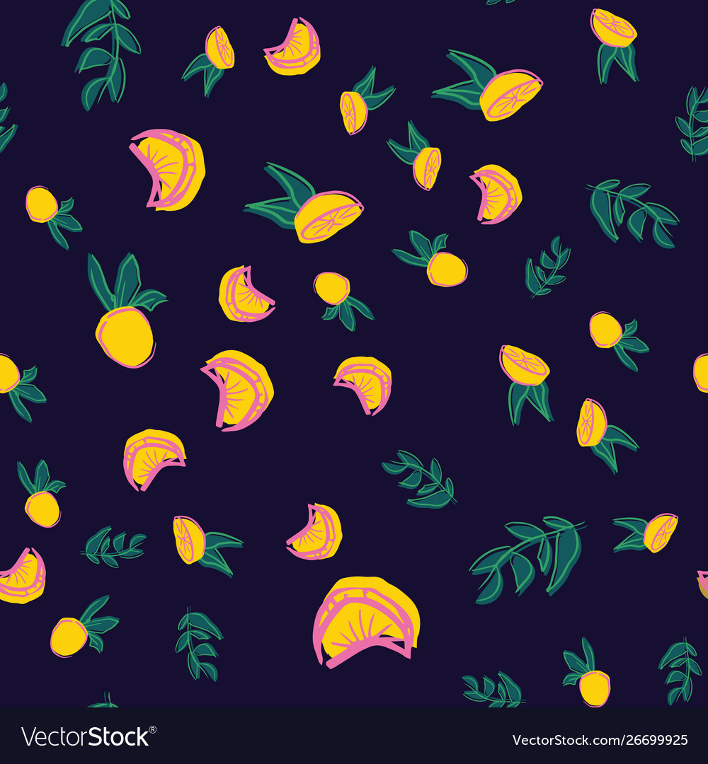 Oranges orange seamless repeat pattern vector image Oranges orange seamless repeat pattern