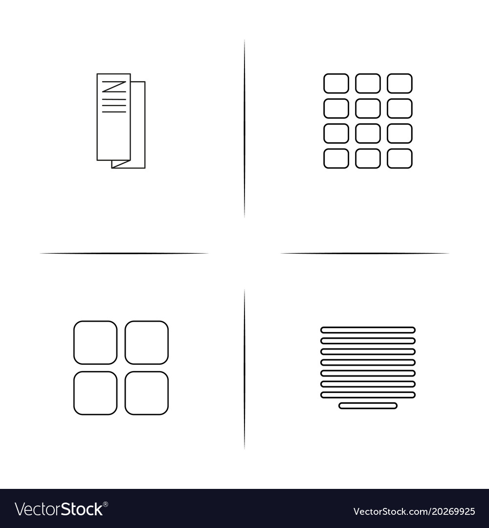 Web linear simple icon setoutline icons