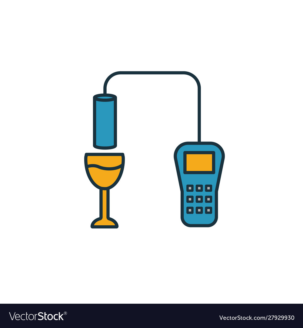 Alcohol sensor icon simple element from sensors