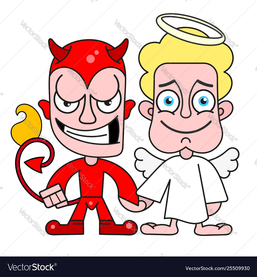 Angel and demon good evil for t-shirt