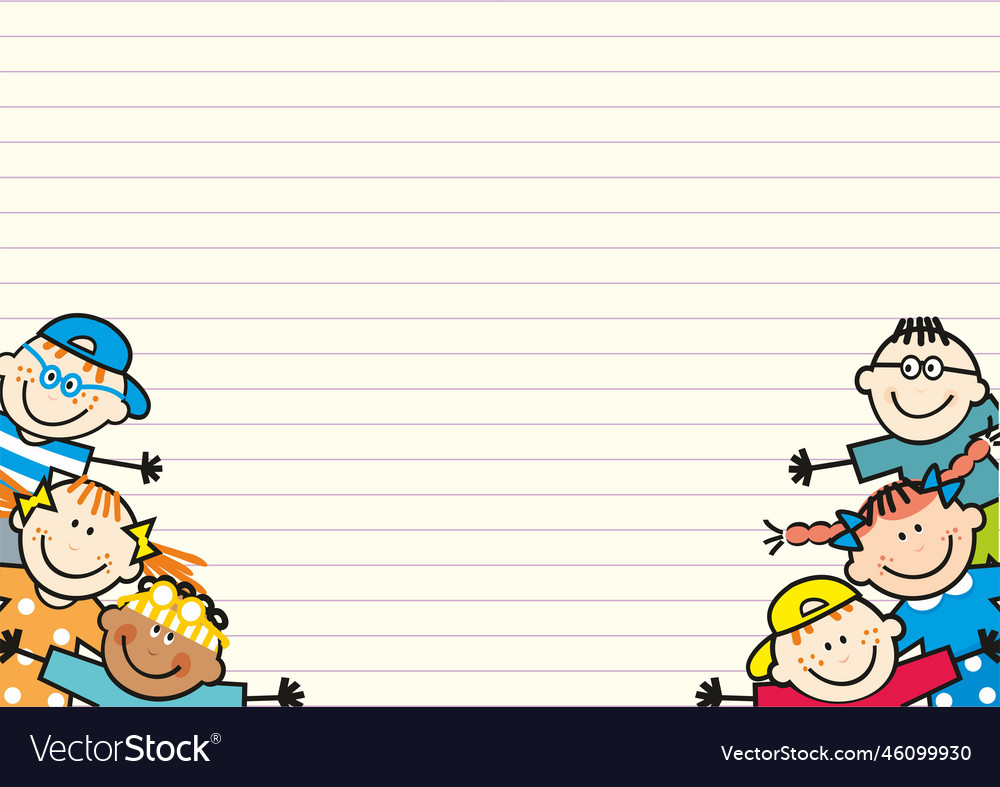 Happy kids - banner two pages Royalty Free Vector Image