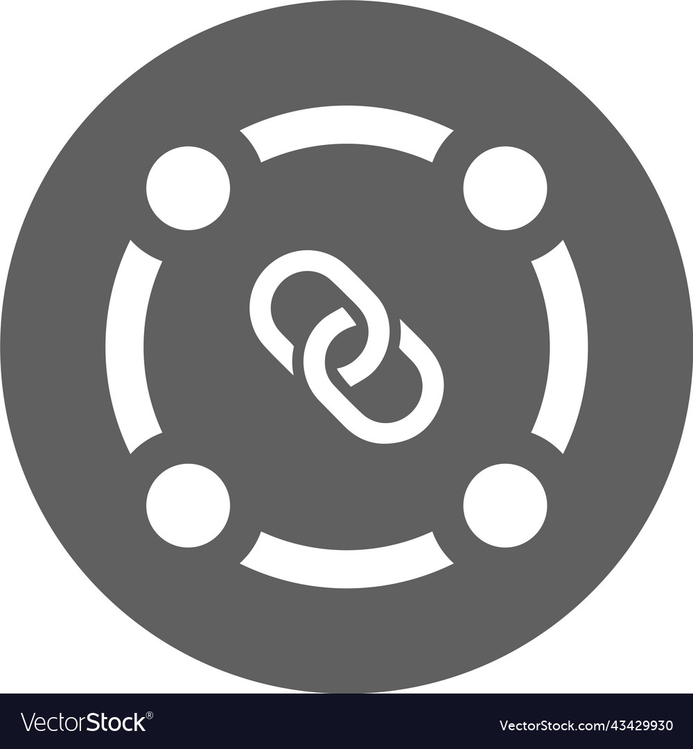 Link building icon gray graphics