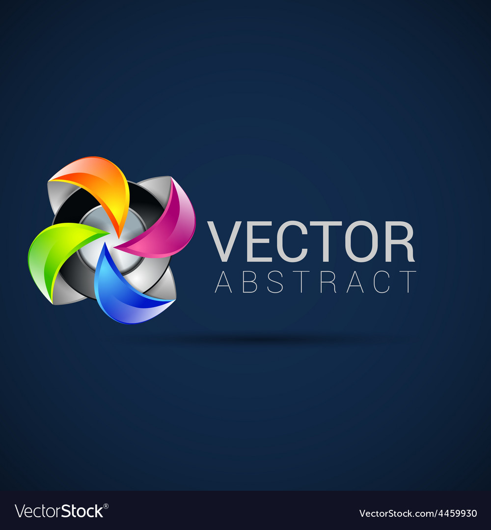 Logo shape set 3d style element design abstract