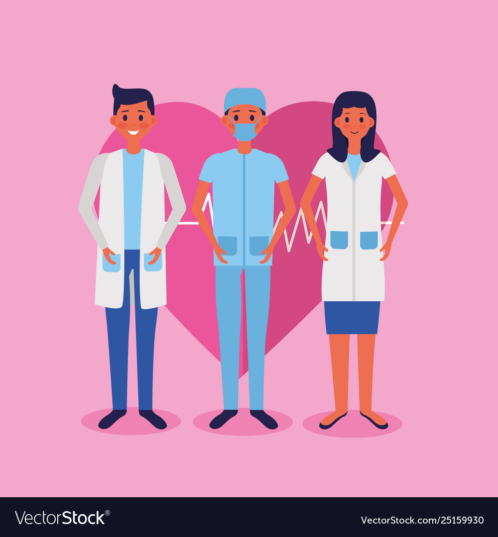 Medical people staff Royalty Free Vector Image